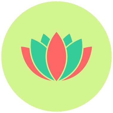 Nilüfer çiçeği ikonu vektör illüstrasyonu