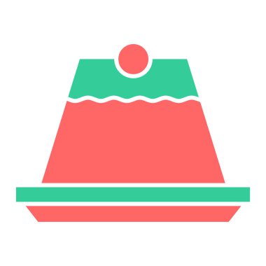 Kek. Web simgesi basit illüstrasyon