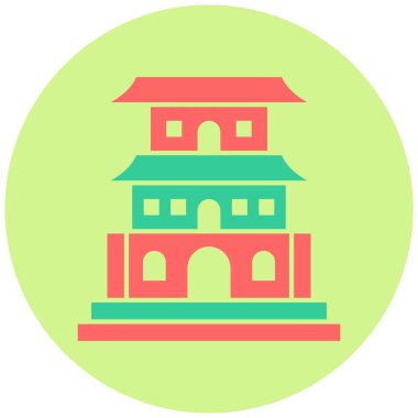 Bina. Web simgesi basit illüstrasyon