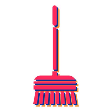 Temizlik süpürgesinin vektör illüstrasyonu