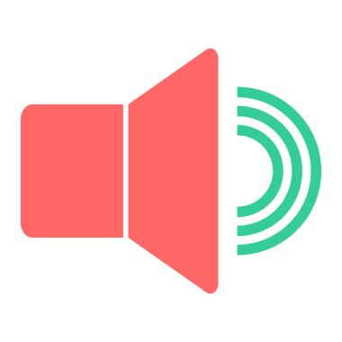 Konuşmacı. Web simgesi basit illüstrasyon