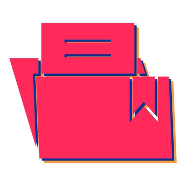 Belgeler ve kitaplar vektör illüstrasyon tasarımı içeren dizin