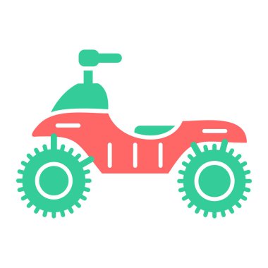  dörtlü bisiklet simgesi, vektör illüstrasyonu basit tasarım