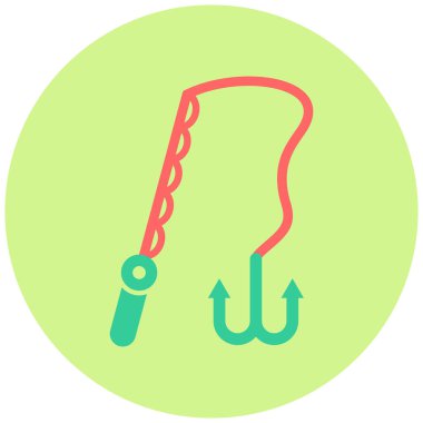 balıkçı çubuğu simgesi, basit tasarım vektör çizimi