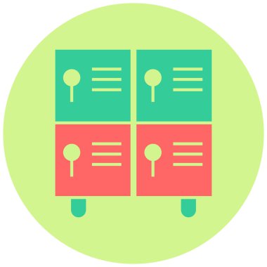 Dolap. Web simgesi basit illüstrasyon