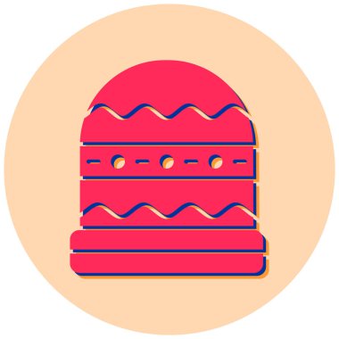 Kek. Web simgesi basit illüstrasyon