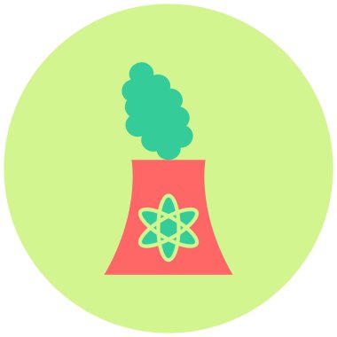 Nükleer güç bitki vektör simgesi