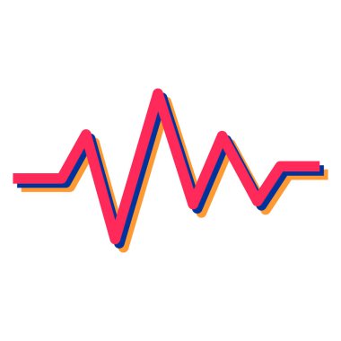 Kırmızı ve beyaz kalbin vektör çizimi