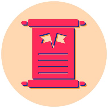 diploma. Web simgesi basit illüstrasyon