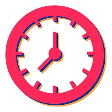 Saat simgesi. Web için düz zaman vektör simgeleri çizimi