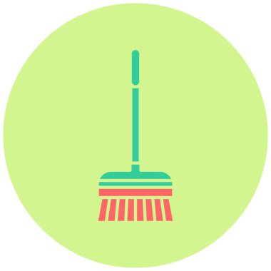 Süpürge. Web simgesi basit illüstrasyon