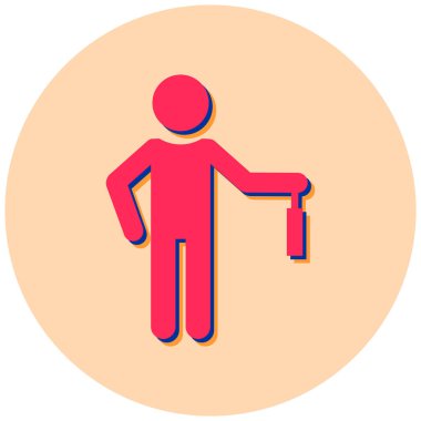 Adamım. Web simgesi basit illüstrasyon