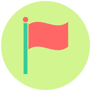 bayrak ikonu vektör illüstrasyonu