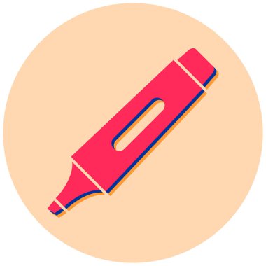 Kalem. Web simgesi basit illüstrasyon