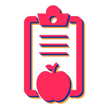 elma ikonu vektör illüstrasyonu