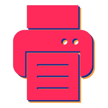 Yazıcı. Web simgesi basit illüstrasyon