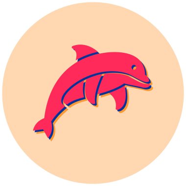 Balık. Web simgesi basit illüstrasyon