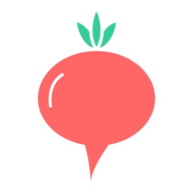 turp simgesi vektör çizimi