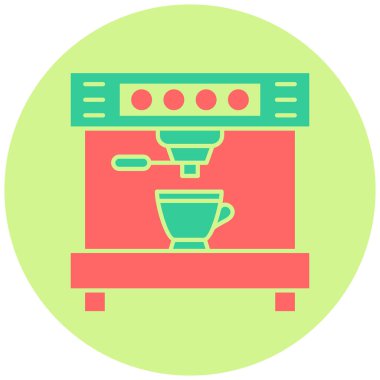 Kahve. Web simgesi basit illüstrasyon 