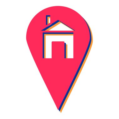 ev konumu ikon vektör illüstrasyonu