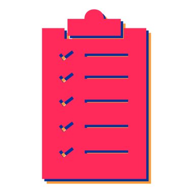 Kontrol listesi simgesi vektör illüstrasyonu