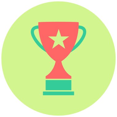 Kupa. Web simgesi basit illüstrasyon