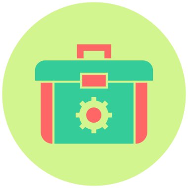 iş ve yönetim renkli vektör simgesi