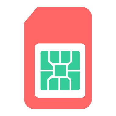 SIM kartı vektör simgesi