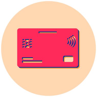 Kredi kartı düz vektör simgesi