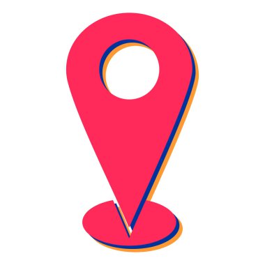 harita pin imleci ikon vektör illüstrasyonu