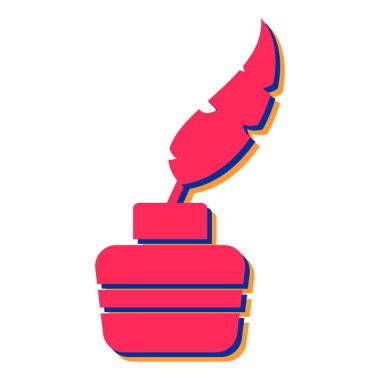 Tüylü ikon vektör illüstrasyonu