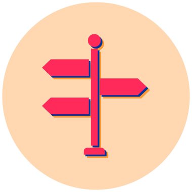 İşaret levhası Web simgesi basit illüstrasyon