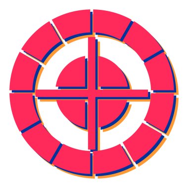 Dairesel bir düğmenin vektör illüstrasyonu