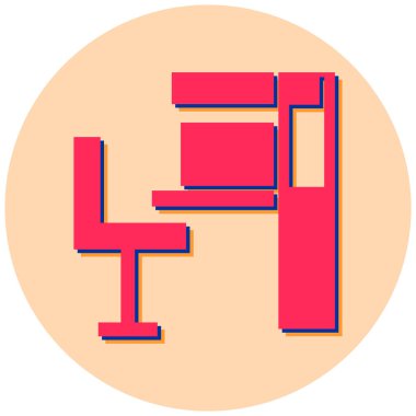 Mobilya. Web simgesi basit illüstrasyon