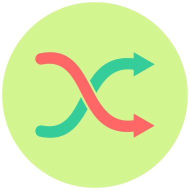 Karıştır. Web simgesi basit illüstrasyon