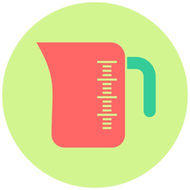 Ölçüm Kupası simgesi beyaz arka plan üzerinde