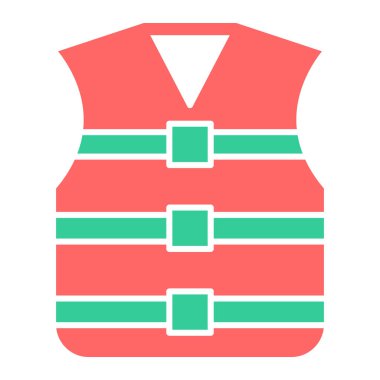 Yüzme yeleği Web simgesi basit illüstrasyon