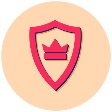 Kalkan. Web simgesi basit illüstrasyon