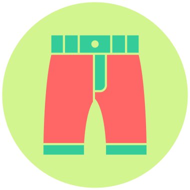 Şort. Web simgesi basit illüstrasyon