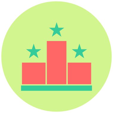 Podyum. Web simgesi basit illüstrasyon