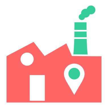 Fabrika. Web simgesi basit tasarım