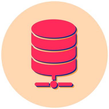 veritabanı. Web simgesi basit illüstrasyon