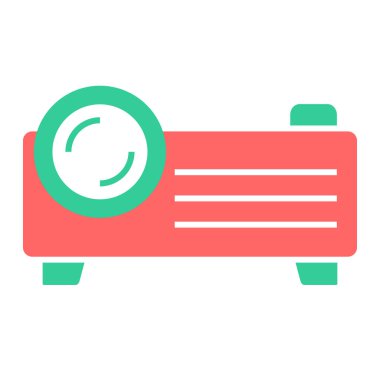 Projektör ikon vektör illüstrasyonu