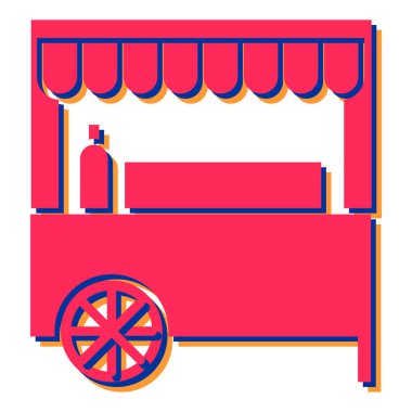 Bir büfenin vektör illüstrasyonu