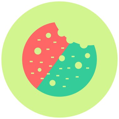 Kurabiye. Web simgesi basit illüstrasyon