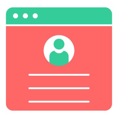 kullanıcı arayüzü düz simgesi