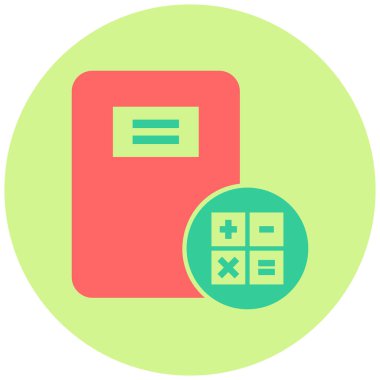 Muhasebe defteri. Web simgesi basit illüstrasyon