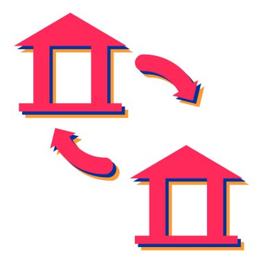 ev ve ok simgesi. vektör illüstrasyonu