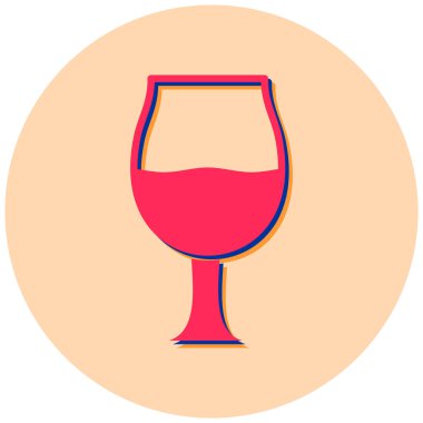 Şarap. Web simgesi basit illüstrasyon