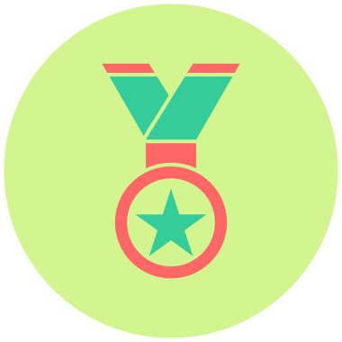 Madalya. Web simgesi basit illüstrasyon